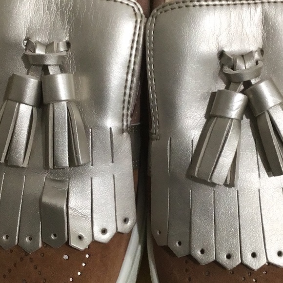 NWOT GEOX Respira Suede Italian Patent Fringe & Tassel Loafer Sneakers - Picture 4 of 12